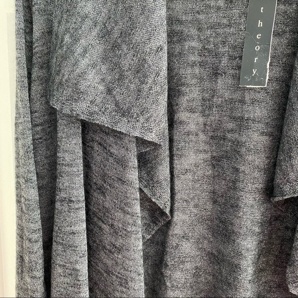 Theory Maternity Cardigan Slouchy Large Wool Charcoal Gray - Picture 2 of 9